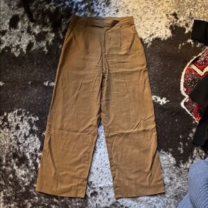 Brown Wide-Leg Pants